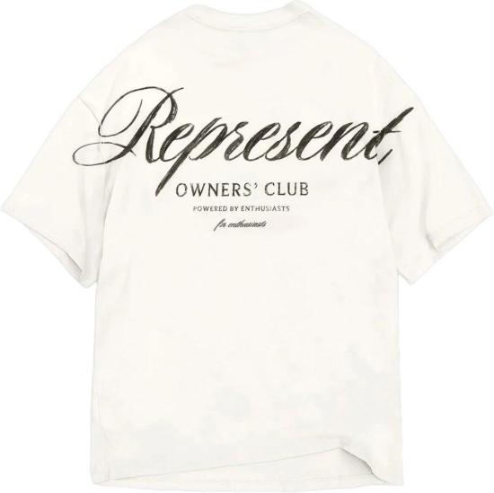 26FW 리프레젠트 반팔 티셔츠 REPRESENTOCM41201072OWNERSCLUBSCRIPTTSHIRTSHORTSLEEVETSHIRTSWHITE - REPRESENT
