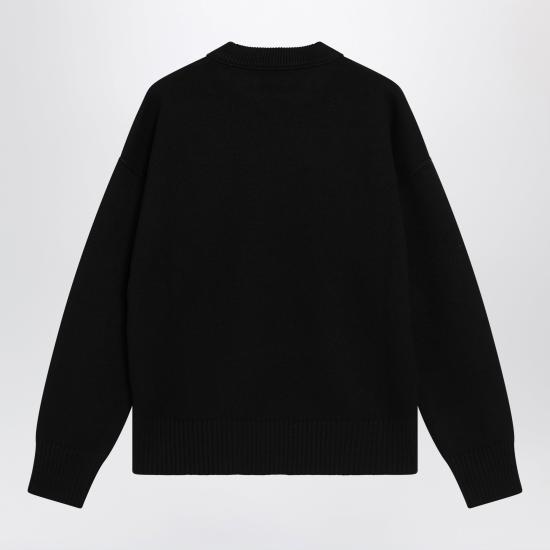26FW 아미 빅 하트 울 크루넥 스웨터 UKS838018 Black - AMI
