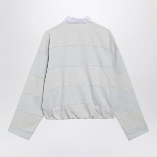 26FW 아크네 스튜디오 스트라이프 폴로 스웨트셔츠 AI0190CO Light blue - ACNE STUDIOS