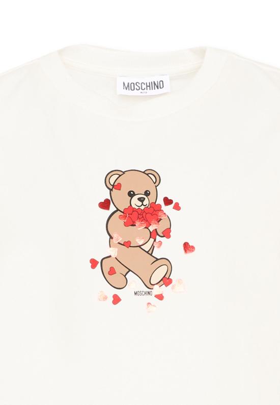 26FW [키즈] 모스키노 티셔츠 HIM06K LBA11 10063 IVORY - MOSCHINO
