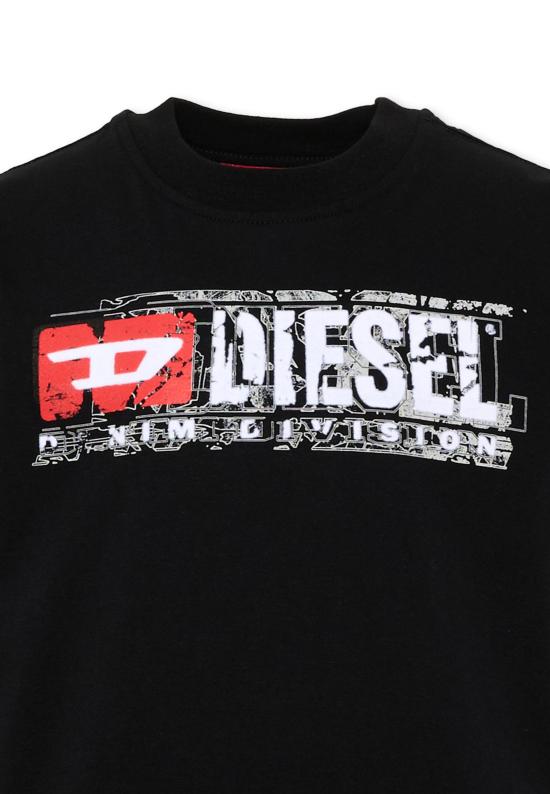 26FW [키즈] 디젤 티셔츠 J02976 00YI9 K900 BLACK - DIESEL