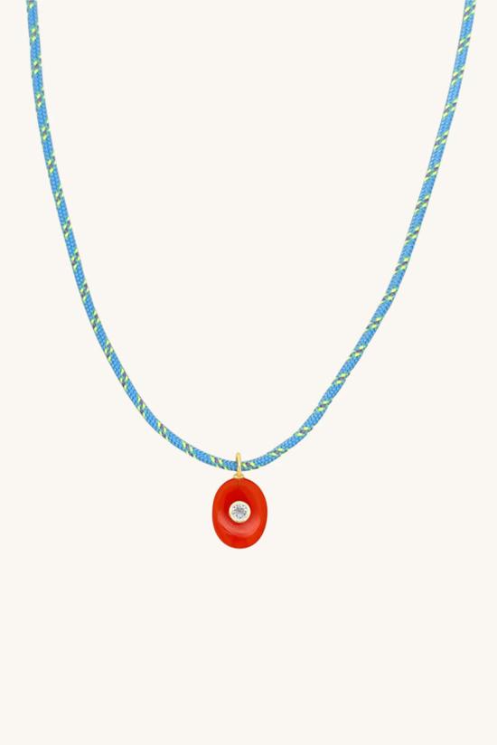  시에라 윈터 주얼리 목걸이/팬던트 젬드롭 코드 목걸이 라이트 블루 - SIERRA WINTER JEWELRY