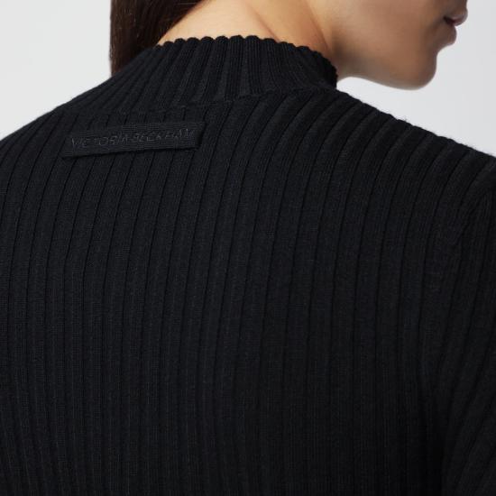 26FW 빅토리아 베컴 긴팔 티셔츠 1425KTP006804AWO Black - VICTORIA BECKHAM