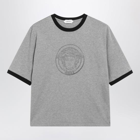 26FW 베르사체 반팔 티셔츠 10260041A18731 Grey