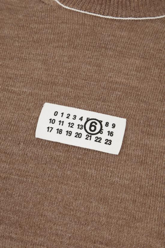 26FW MM6 메종마르지엘라 스웨터 S52HL0066M13037 130 LIGHT BROWN - MM6 MAISON MARGIELA