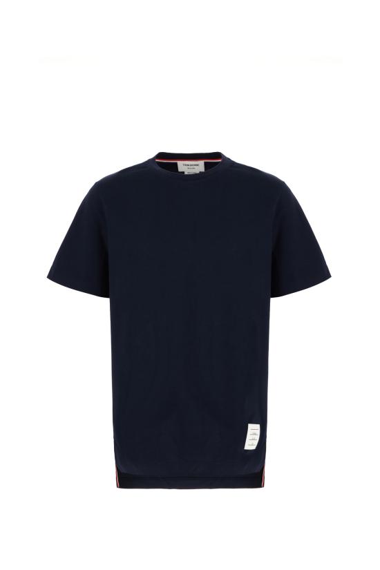 26FW 톰브라운 반팔 티셔츠 MJT581AJ0276 415 NAVY