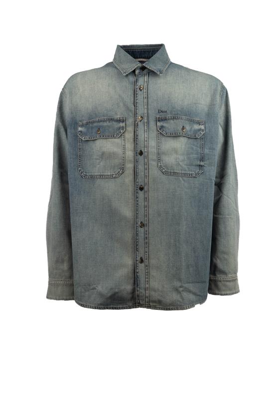 26FW 디올 데님 셔츠 693D587A3078 C585 BLU DENIM