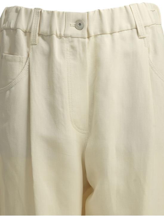 26SS 브루넬로 쿠치넬리 스트레이트 팬츠 MH126P9148C579 X White - BRUNELLO CUCINELLI