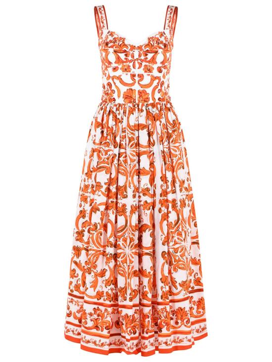 26FW 돌체앤가바나 롱 원피스 F6TTHT GDDRLS9000 Orange