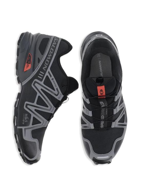 26FW 살로몬 스피드크로스 3 고어텍스 스니커즈 L47731700 099 BLACK ASPHALT FLAME SCARLET - SALOMON