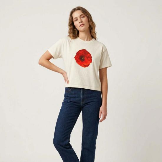  Chasing Matias 반팔 티셔츠 Not In Bouquets Poppy 크롭 티셔츠 - OTHER BRANDS