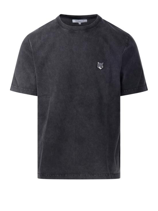 26FW 메종키츠네 반팔 티셔츠 PM00108KJBIT7 0519 BLACK FADED