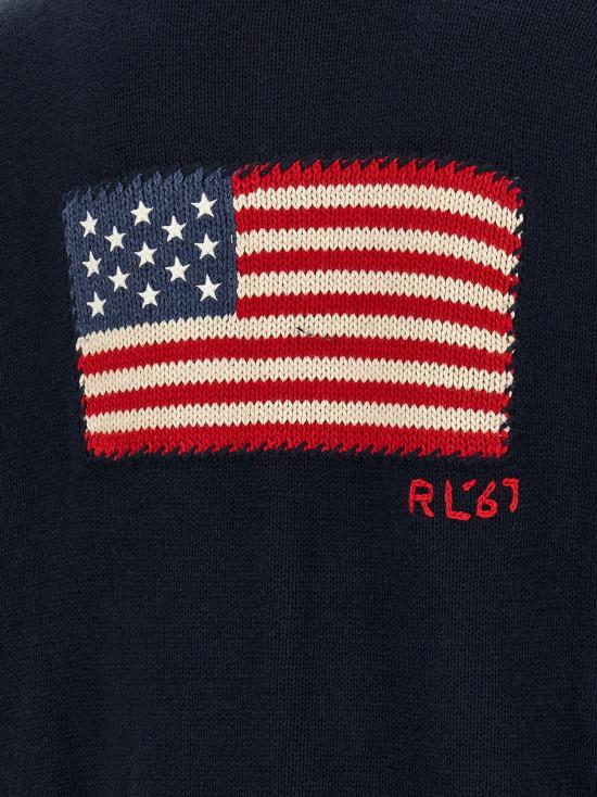 26FW 폴로 랄프로렌 폴로 티셔츠 면 스웨터, 스웨터 및 가디건 (파란색) - POLO RALPH LAUREN