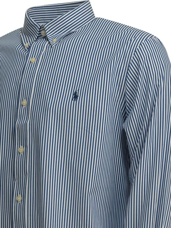 26FW 폴로 랄프로렌 긴팔 셔츠 로고가 새겨진 맞춤 제작 캐주얼  (연한 파란색) - POLO RALPH LAUREN