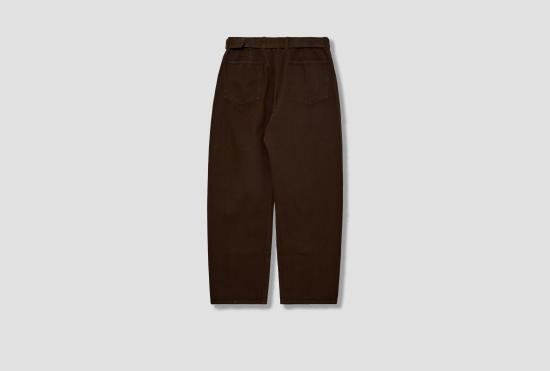 26FW 르메르 데님 팬츠 트위스트 벨트 팬츠 - GD 헤비 브로큰 트윌 PA326 LD1077 브라운 - LEMAIRE