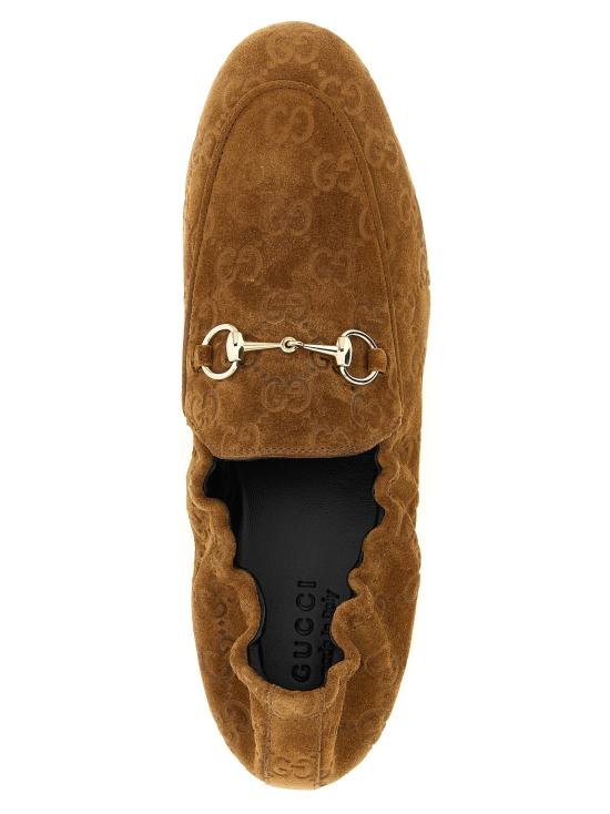 26SS 구찌 로퍼 Gg 스웨이드  브라운 - GUCCI