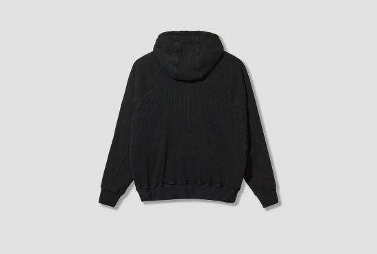26FW 카브엠트 후드 티셔츠 와이드 립 빅 헤비 지퍼 후드티 CES29CS14 블랙 - CAV EMPT