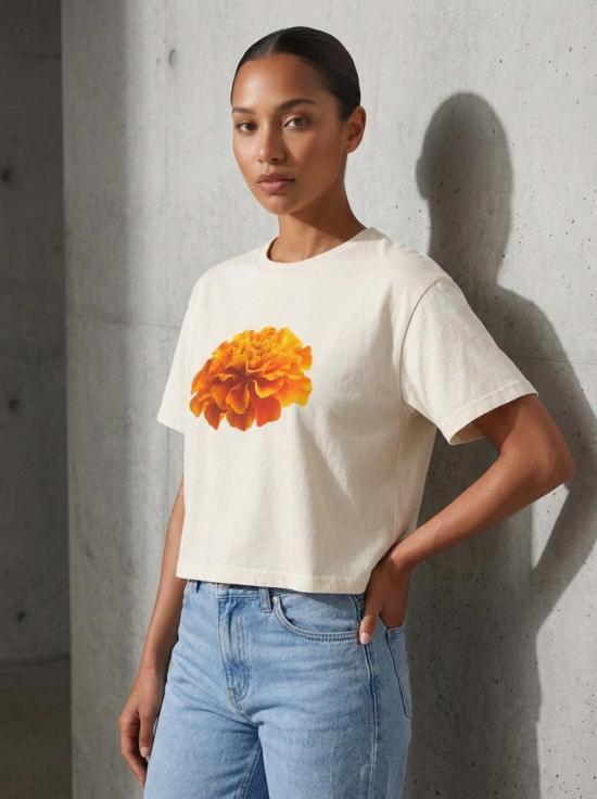  Chasing Matias 반팔 티셔츠 Not In Bouquets 금잔화 크롭 티셔츠 - OTHER BRANDS