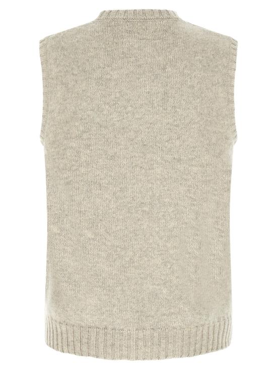 26FW MM6 메종마르지엘라 니트 베스트 마르지엘라 6 질레 그레이 - MM6 MAISON MARGIELA
