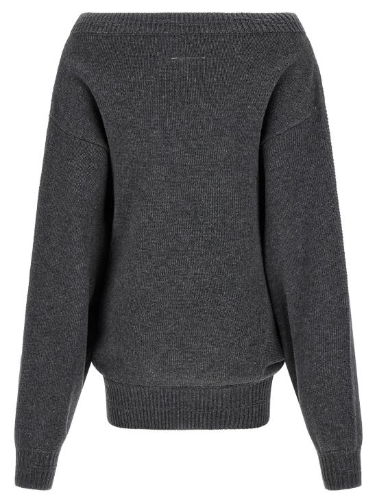 26FW MM6 메종마르지엘라 숏 원피스 숫자 서명 Mm6 드레스 그레이 - MM6 MAISON MARGIELA