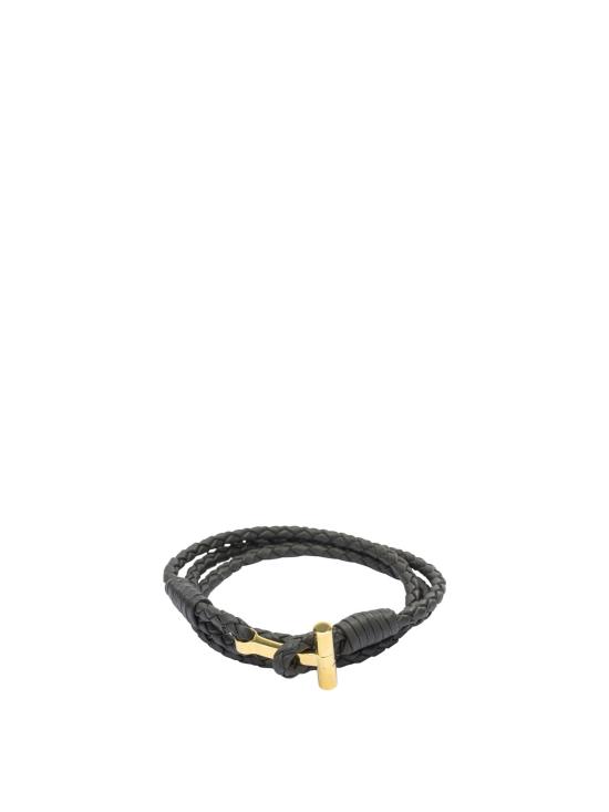 26FW 톰포드 브레이디드 레더 브레이슬릿 JM005ICL002GEIR Brown