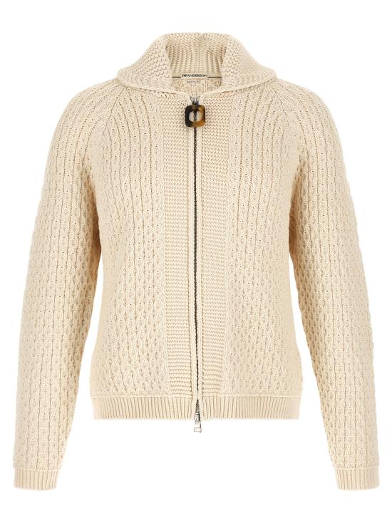 26FW JW앤더슨 집업 니트 KW1532YN0516002 White
