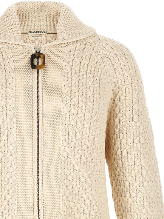 26FW JW앤더슨 집업 니트 KW1532YN0516002 White - JW ANDERSON