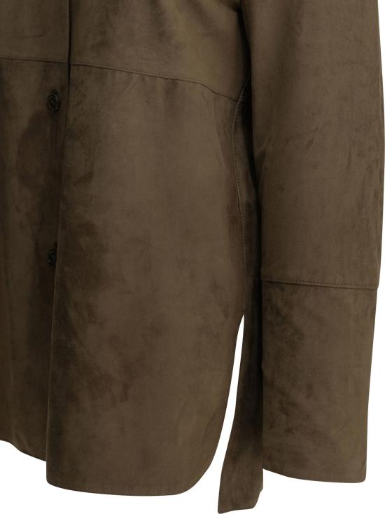 26FW 에스막스마라 무스탕 스웨이드 재킷, 재킷 및 코트, 브라운 - 'S MAX MARA