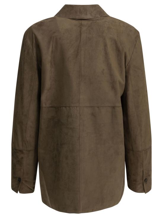 26FW 에스막스마라 무스탕 스웨이드 재킷, 재킷 및 코트, 브라운 - 'S MAX MARA