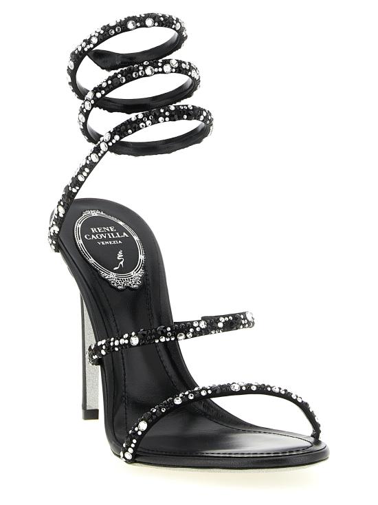 26FW 르네 카오빌라 샌들 C12942105RN01X039 White Black - RENE CAOVILLA