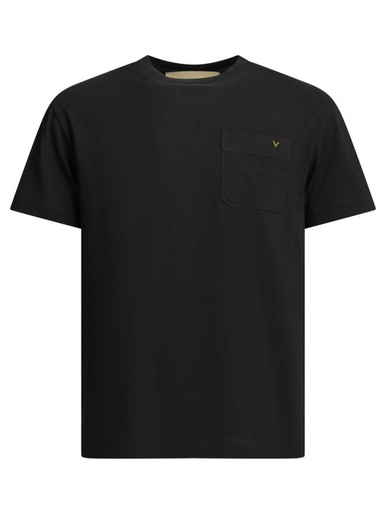26FW 발렌티노 가라바니 반팔 티셔츠 Vltn 티셔츠 블랙