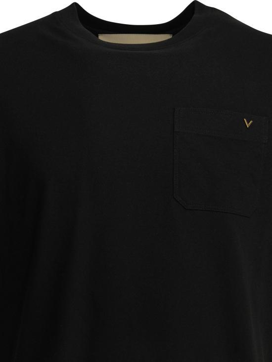 26FW 발렌티노 가라바니 반팔 티셔츠 Vltn 티셔츠 블랙 - VALENTINO GARAVANI