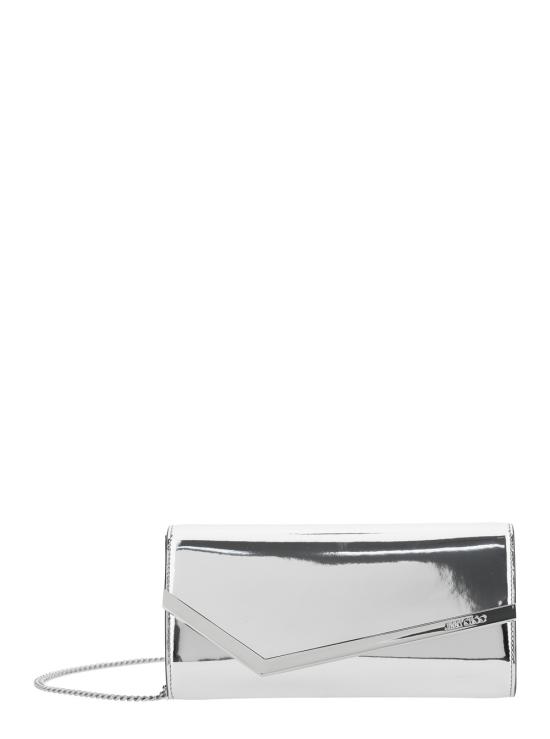 26FW 지미추 클러치/파우치 EMMIEMIFSILVER Metallic