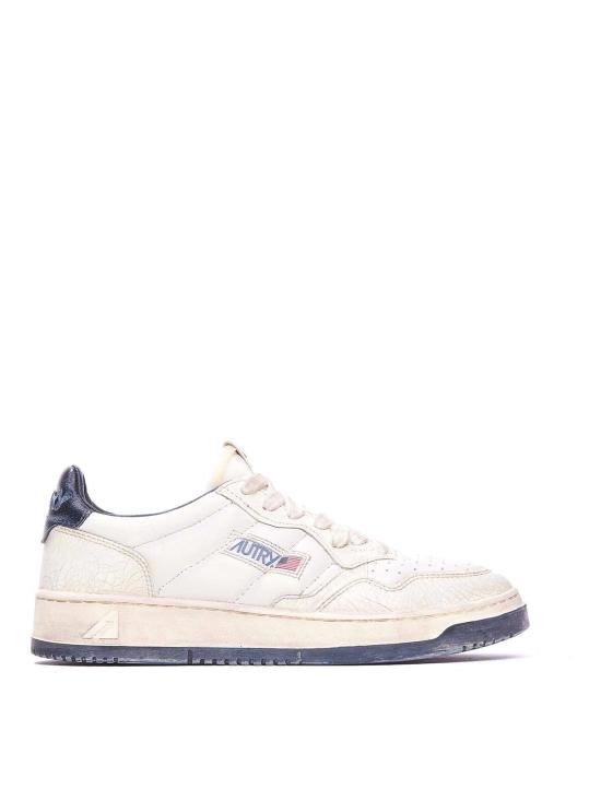 26FW 오트리 슈퍼 빈티지 메달리스트 로우 레더 스니커즈 AVLMAD01 White
