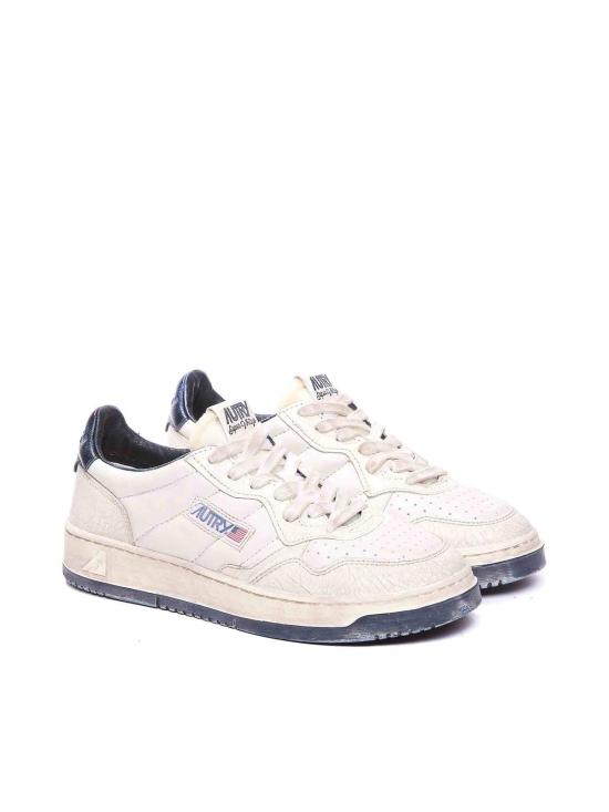 26FW 오트리 슈퍼 빈티지 메달리스트 로우 레더 스니커즈 AVLMAD01 White - AUTRY