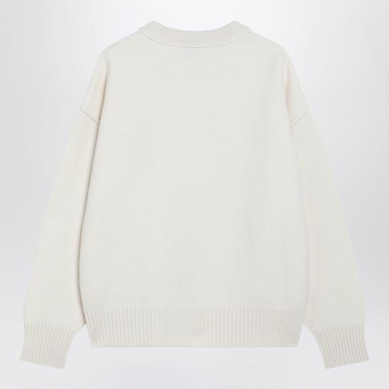 26FW 아미 빅 하트 울 크루넥 스웨터 UKS838018 White - AMI