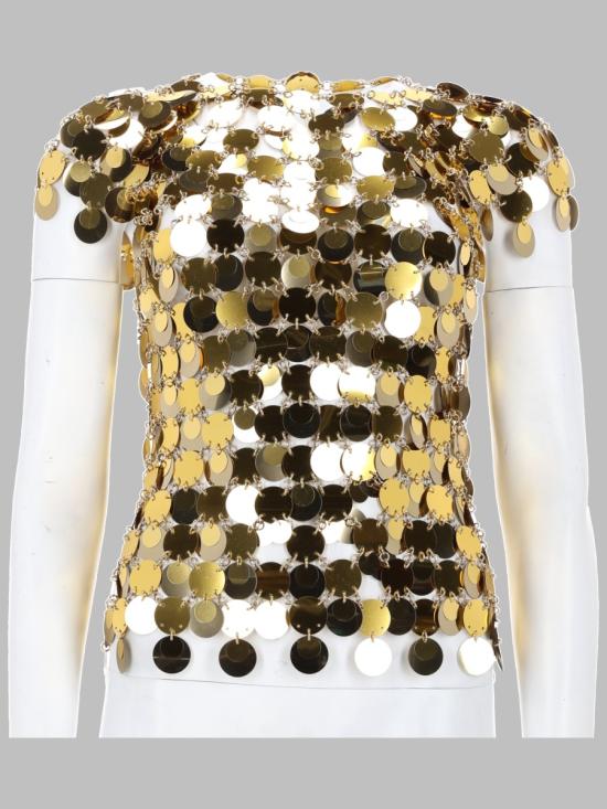 26FW 파코라반 블라우스 19AITO010PS0133 P710 GOLD