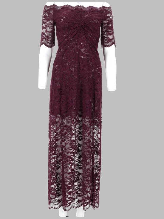 26FW 파코라반 롱 원피스 26AJRO106PA0170 P534 BORDEAUX