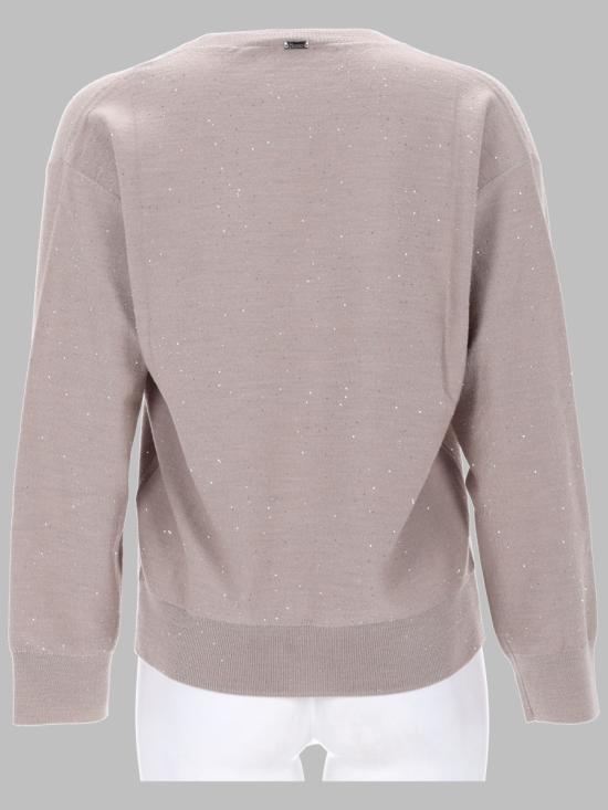 26FW 에르노 시퀸 장식 V넥 스웨터 시퀸 장식 V넥 스웨터 MV00011DR 703411985 BEIGE - HERNO