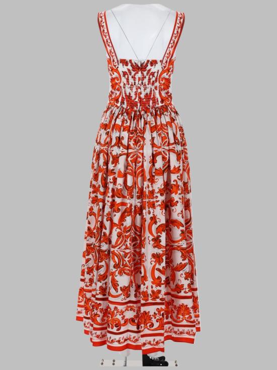 26FW 돌체앤가바나 롱 원피스 F6TTHT GDDRLS9000 ORANGE - DOLCE & GABBANA