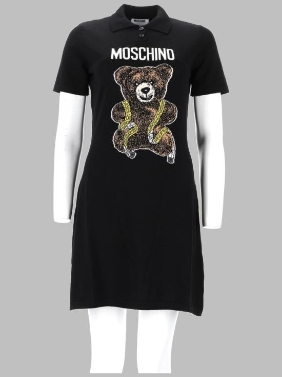26FW 모스키노 미디 원피스 04905500 1555 BLACK