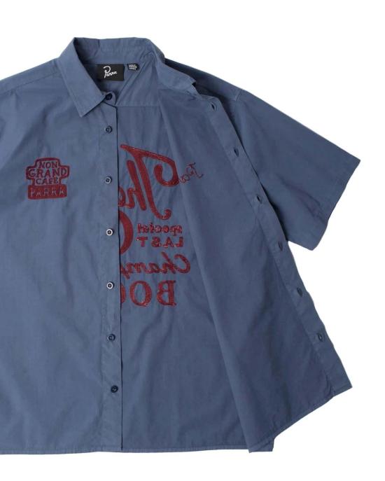  by PARRA 반팔 셔츠 파라 디 엔즈 북스 반팔 셔츠 블루 - OTHER BRANDS