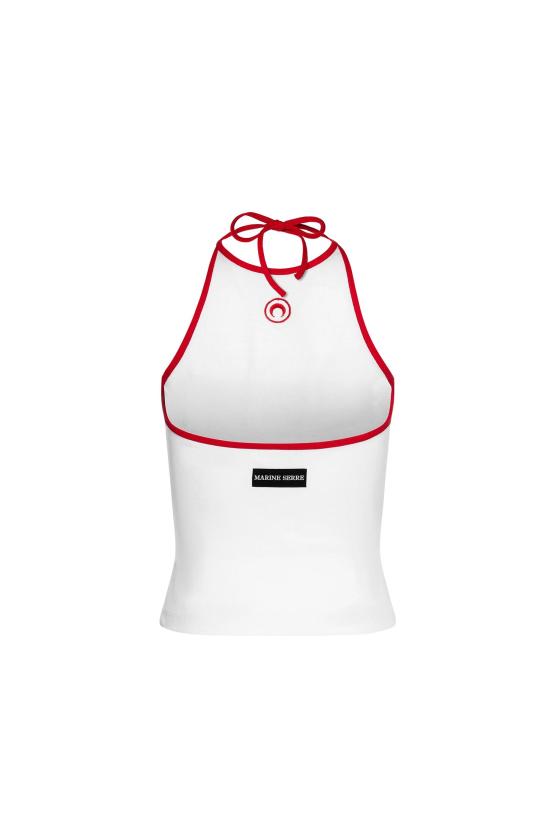  마린세르 민소매 티셔츠 MRSW261PRTO040WH WH17 WHITE RED DOM - MARINE SERRE