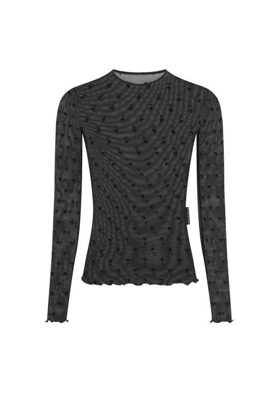26SS 마린세르 긴팔 티셔츠 MRSW261PRTO029BK BK99 BLACK DOM