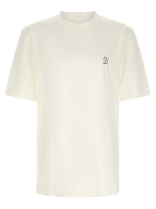 26FW 브루넬로 쿠치넬리 코튼 저지 크루넥 티셔츠 M0B138440CJB65 White