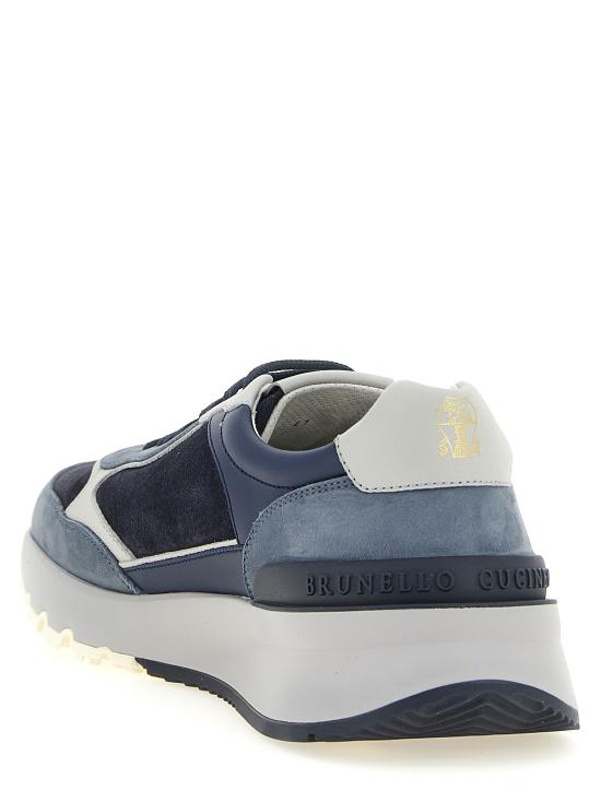 26FW 브루넬로 쿠치넬리 스니커즈 MZUSNEO355CVV29 Blue - BRUNELLO CUCINELLI