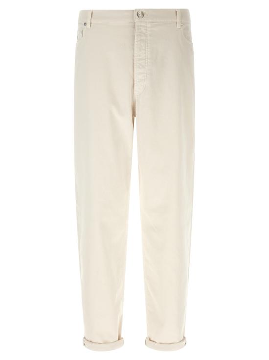 26FW 브루넬로 쿠치넬리 데님 팬츠 M277PO2090C7007 White