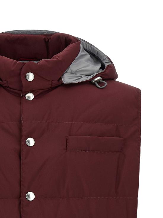 26FW 브루넬로 쿠치넬리 패딩 조끼 MV4081628CWB13 Bordeaux - BRUNELLO CUCINELLI