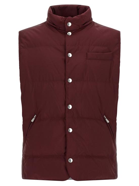 26FW 브루넬로 쿠치넬리 패딩 조끼 MV4081628CWB13 Bordeaux - BRUNELLO CUCINELLI