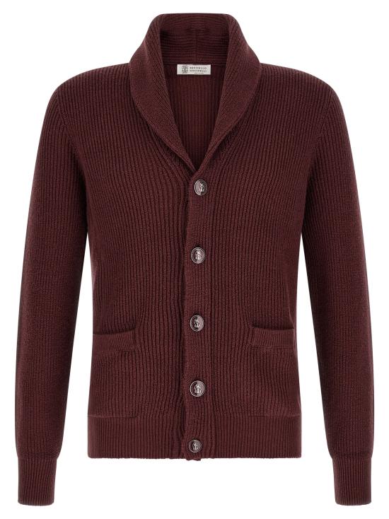 26FW 브루넬로 쿠치넬리 가디건 MNI709706C9763 Bordeaux